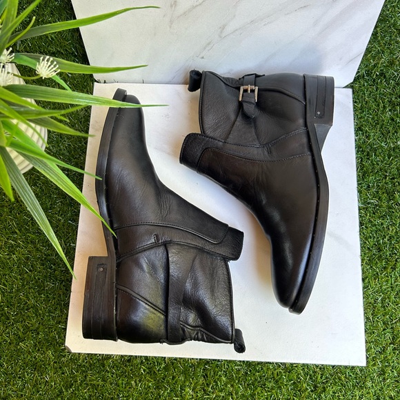 FREDA SALVADOR Black Leather BOOTIE SIZE 5 black leather new - Picture 8 of 10